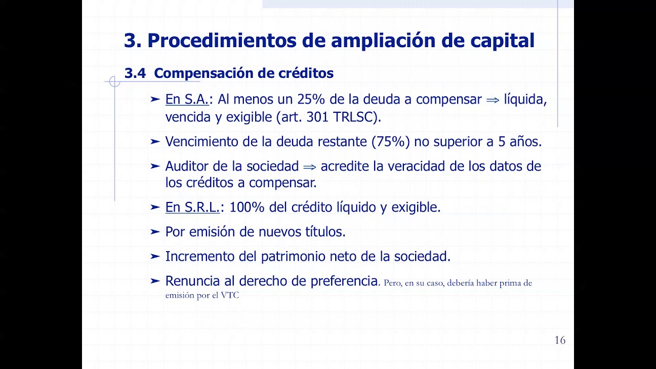 aumento de capital por compensación de créditos