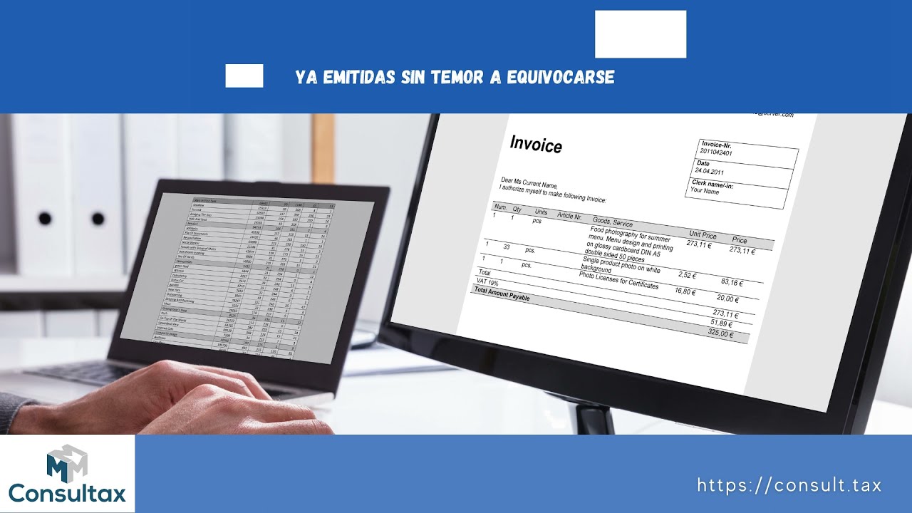cambiar datos en una factura emitida