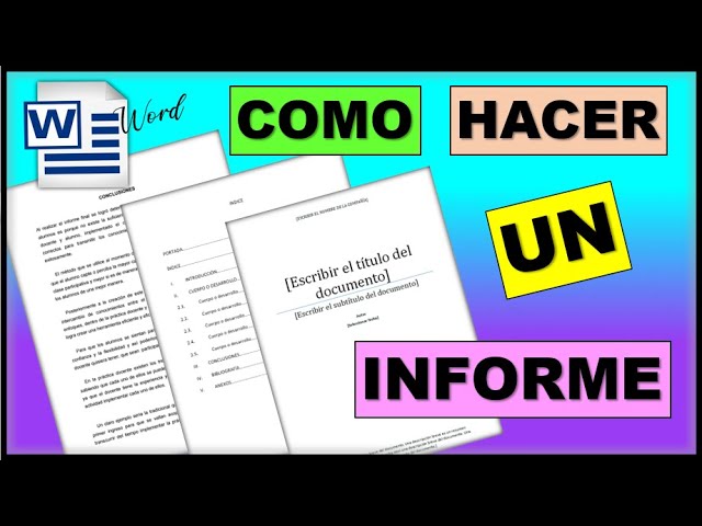 como se hace un informe juridico