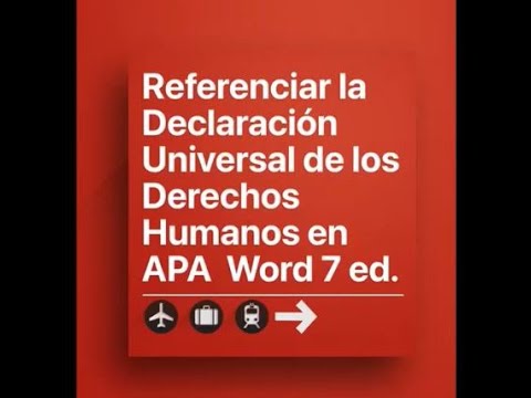 declaración universal de los derechos humanos cita apa