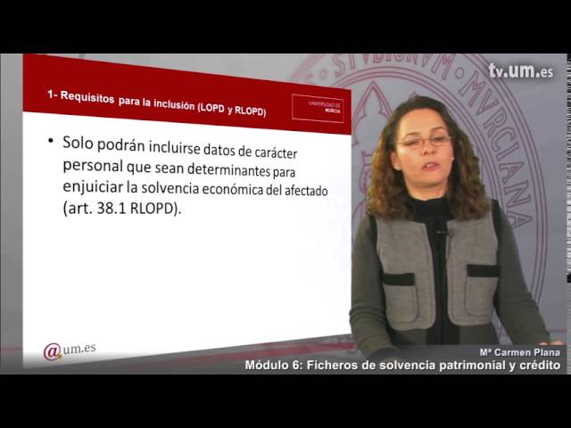 ficheros de solvencia patrimonial y crédito