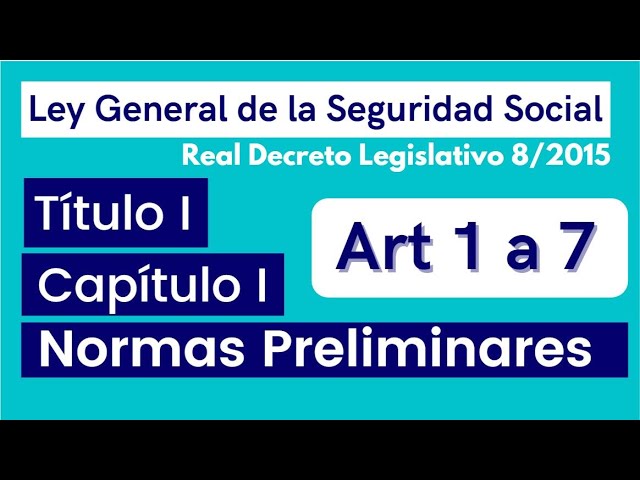 la ley general de la seguridad social