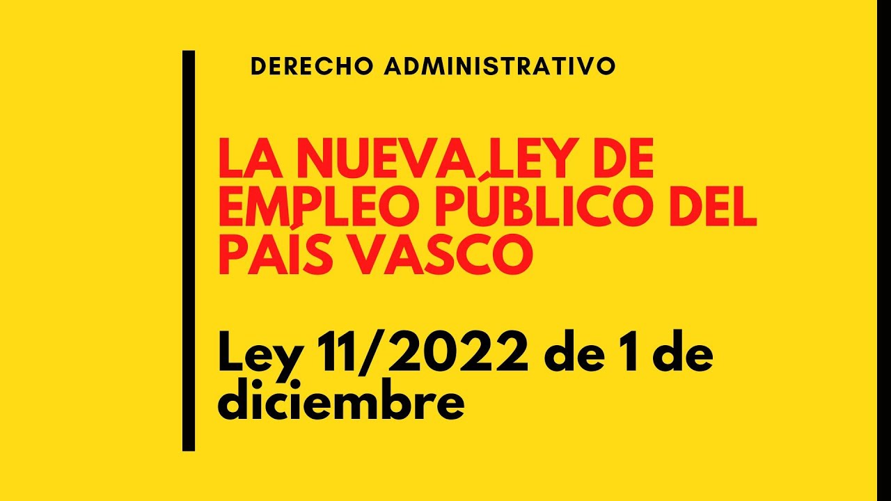 ley de la funcion publica vasca