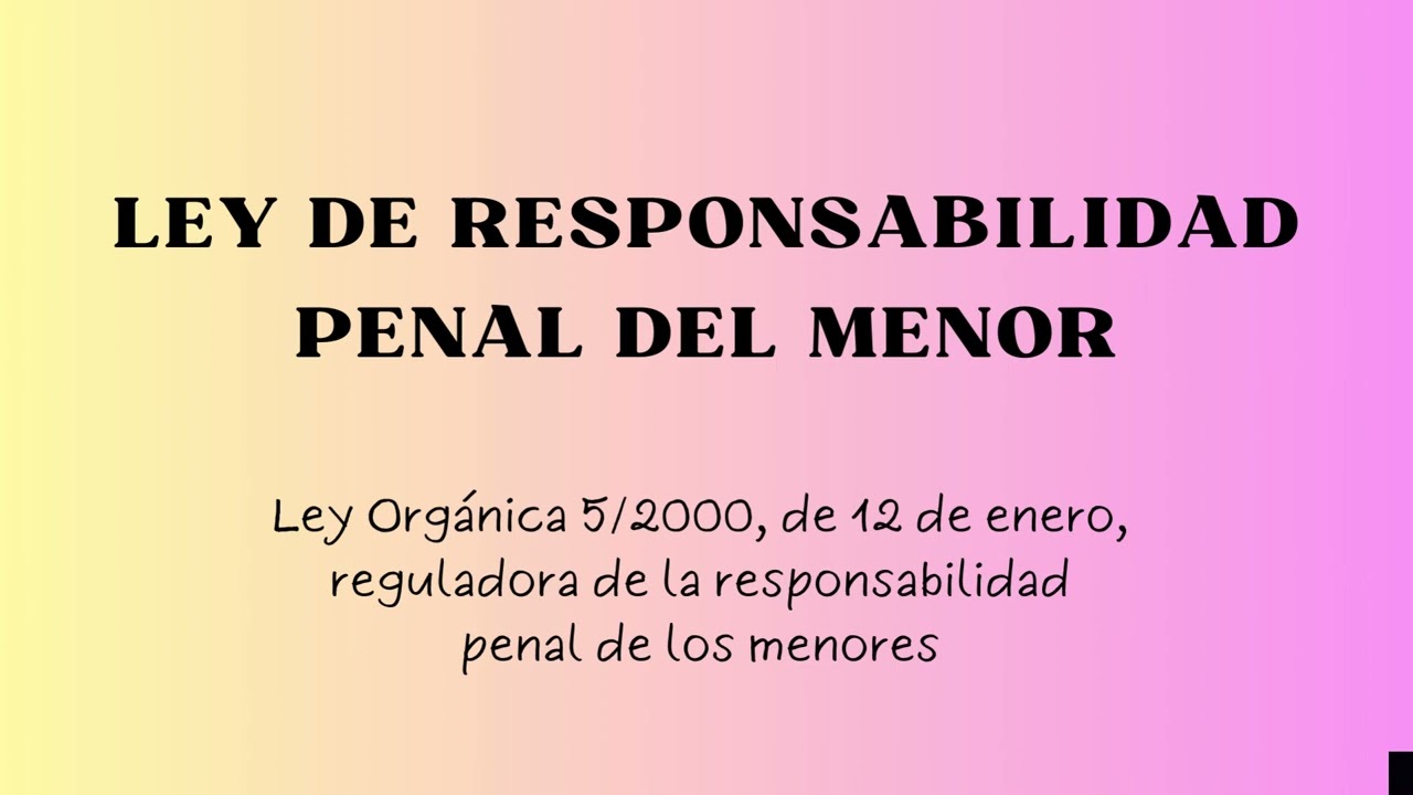 ley orgánica 5 2000 de 12 de enero