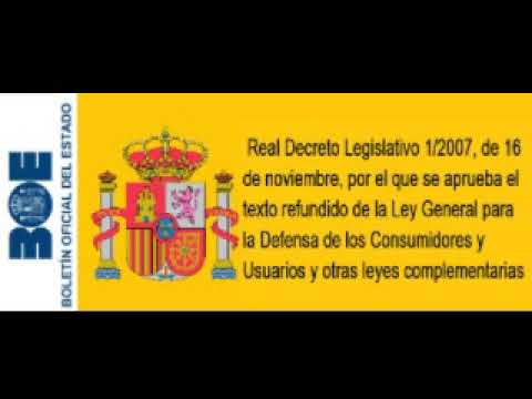 real decreto 1 2007 de 16 noviembre