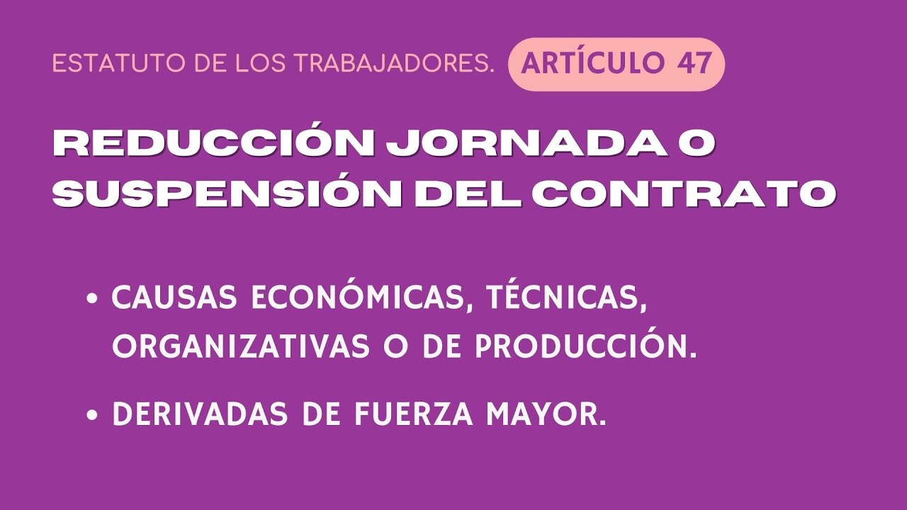 reducción jornada estatuto de los trabajadores
